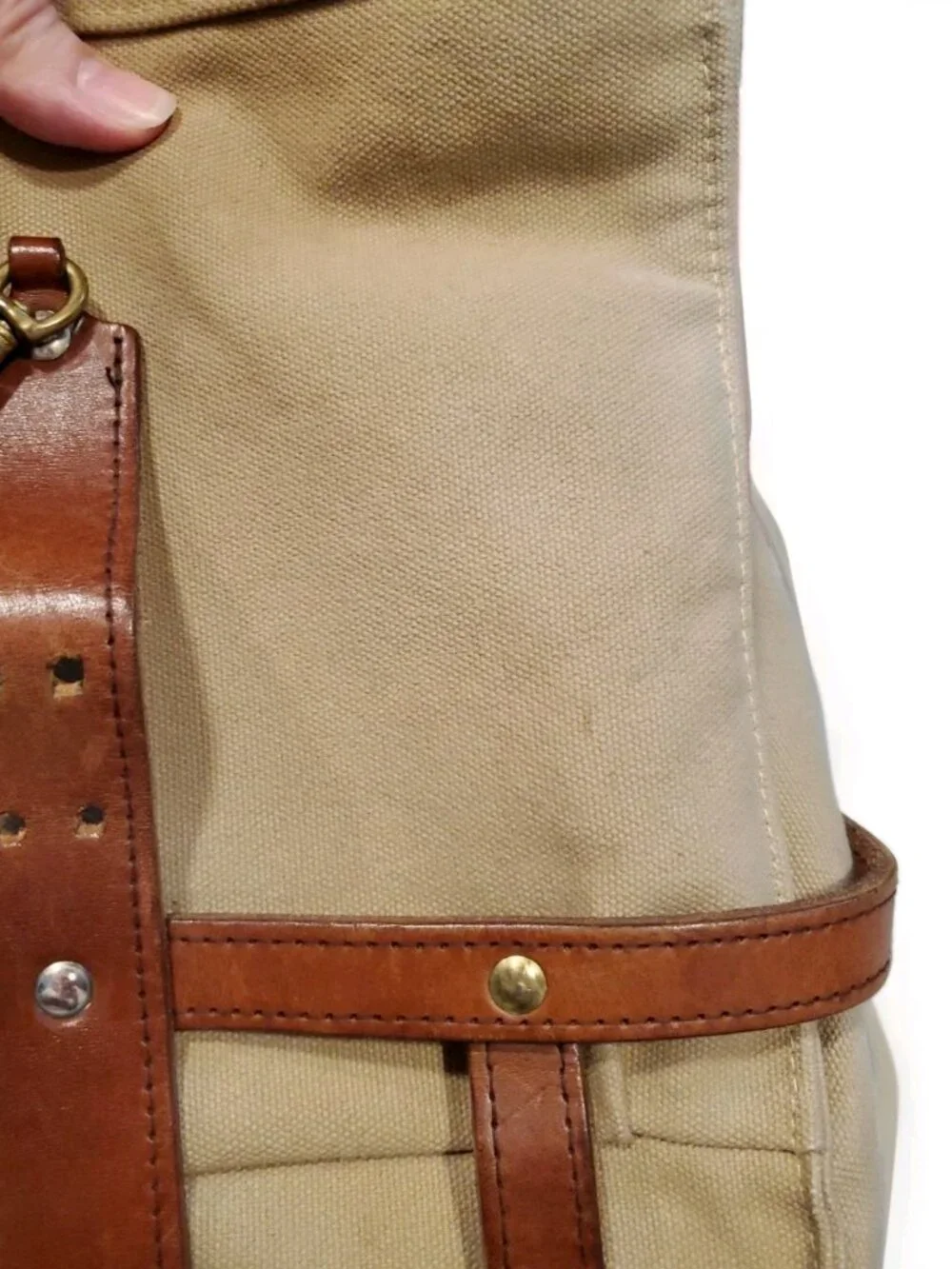 Colonel Littleton GP No. 1 - Tan Canvas Leather Messenger Bag backpack crossbody